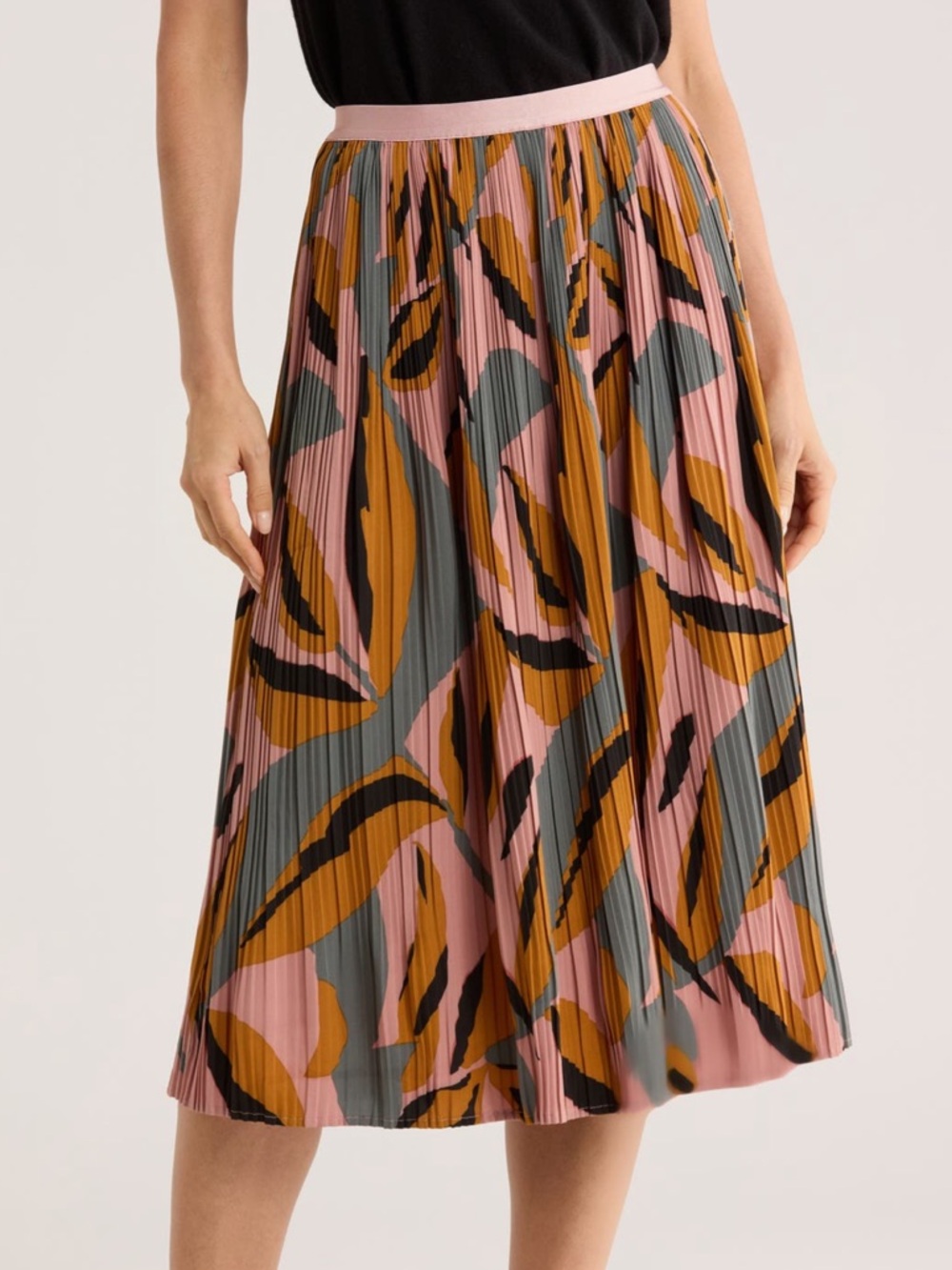 Adrianna Papell Pleated Midi Skirt
